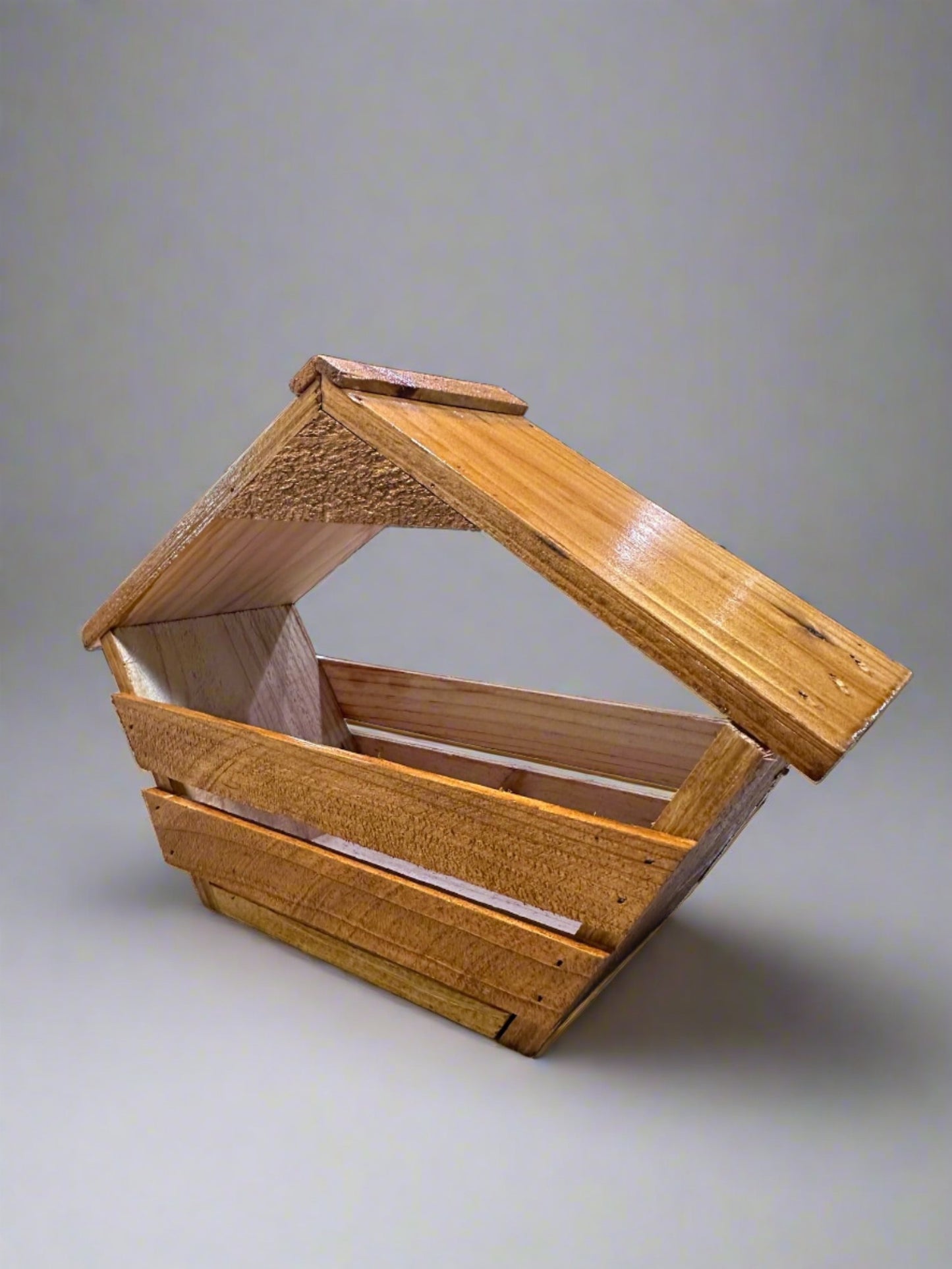 Dove Nesting Boxes are hand crafted using Southern Pine Designed for smaller sized doves yet many other species of birds will also use for nesting. Easy clean out without having to remove or adjust parts.