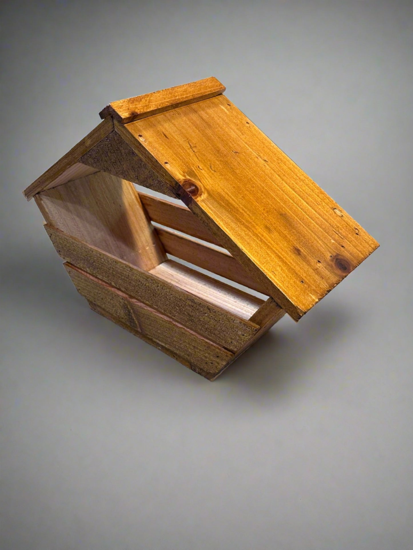 Dove Nesting Boxes are hand crafted using Southern Pine Designed for smaller sized doves yet many other species of birds will also use for nesting. Easy clean out without having to remove or adjust parts.
