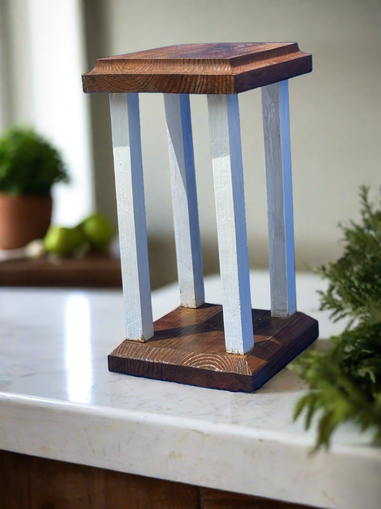 Farmhouse-style Wood Candle Holder