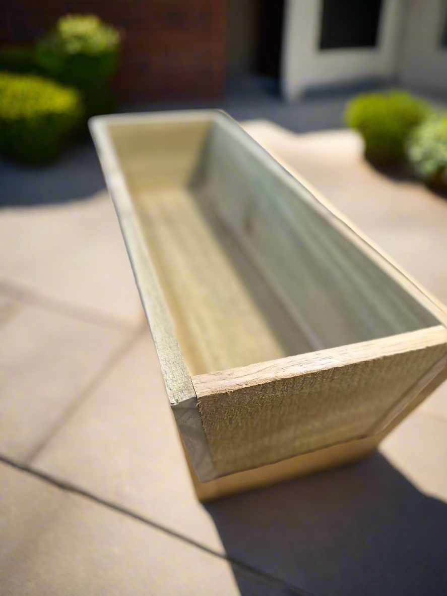 Angled Pine Window Box Planter