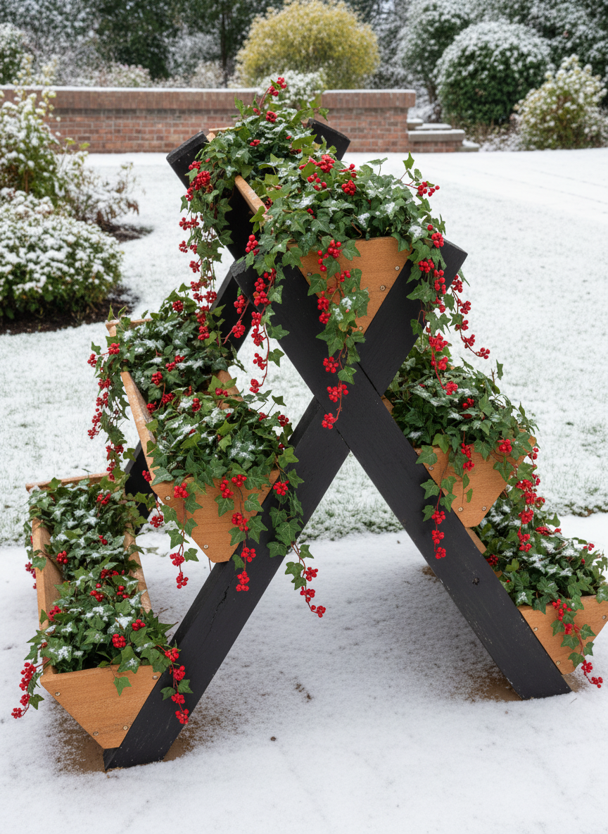 Tiered 5-box X-Frame Planter