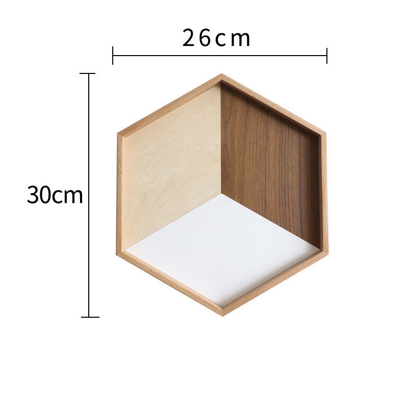 wooden tray wooden plate hexagon