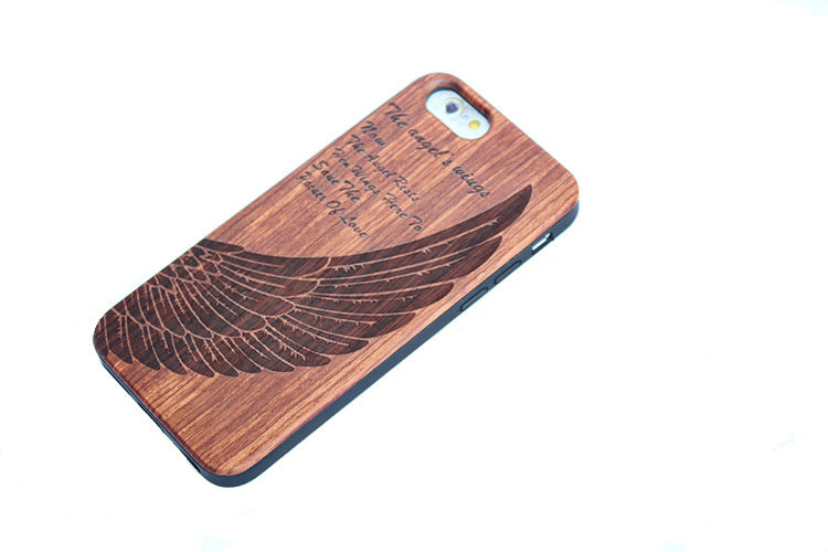 Wooden embossed phone case