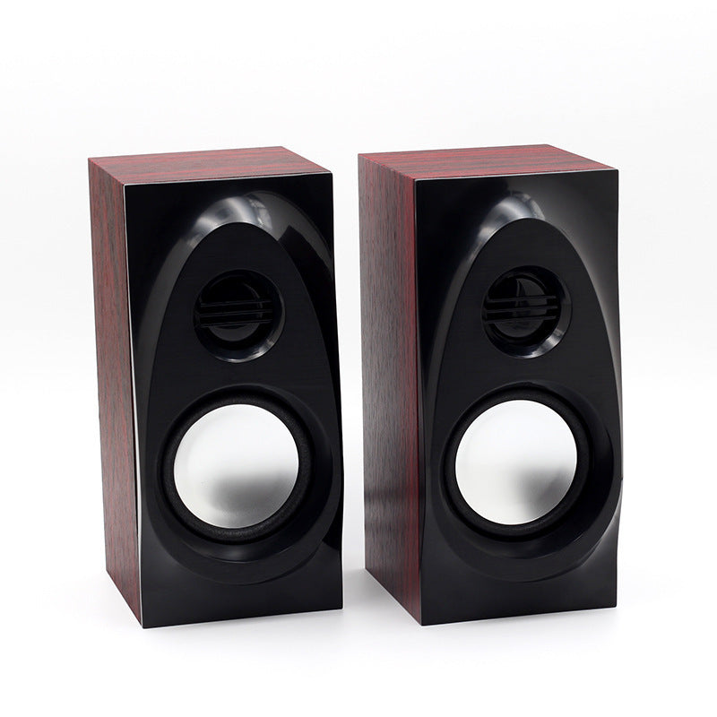 Wooden wired subwoofer speaker