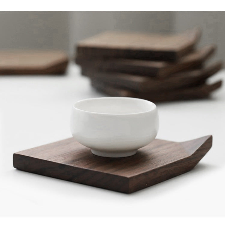 Black Walnut Corrugated Coasters Made Of Solid Wood And Ironed Wood