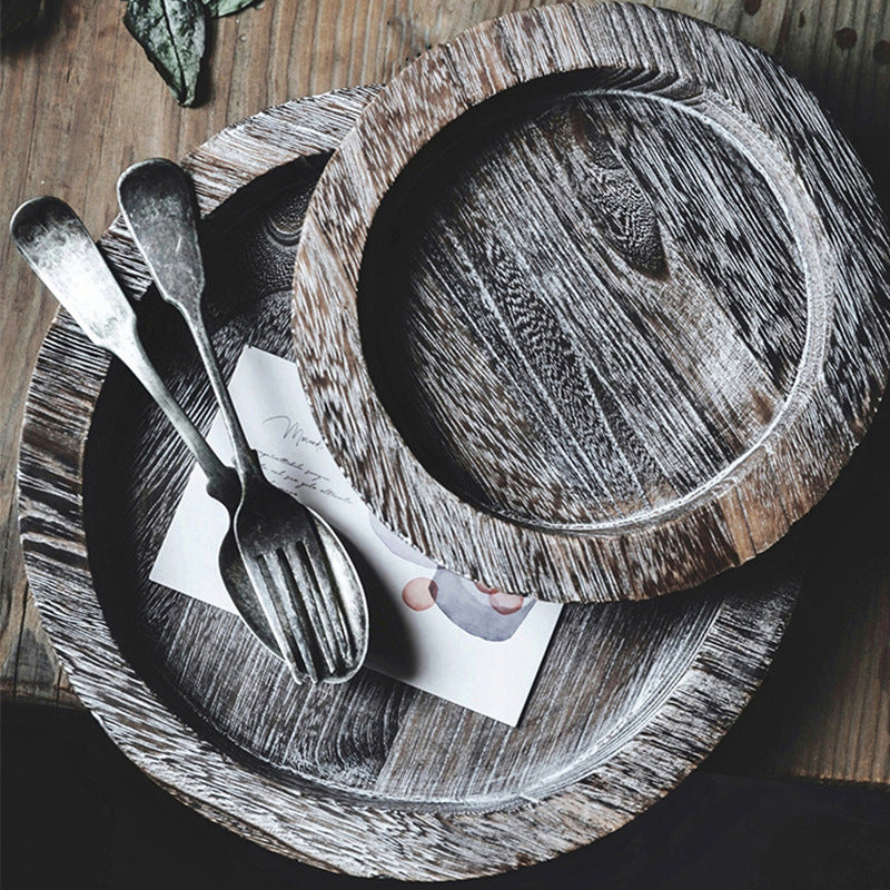 Japanese-style Solid Wood Used Pallets Serving Plate