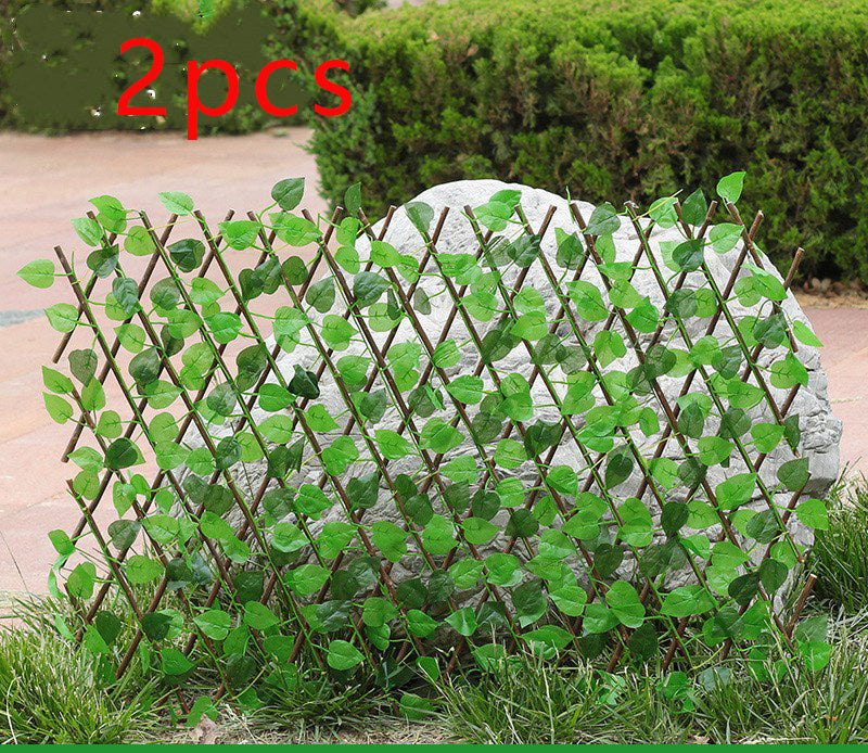 Simulation outdoor wooden fence