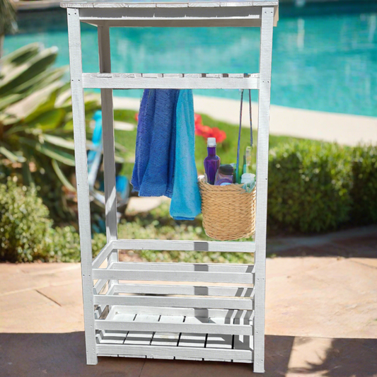Outdoor Pool and Spa Storage All-In-One Organizer - Pilkington Woodworks