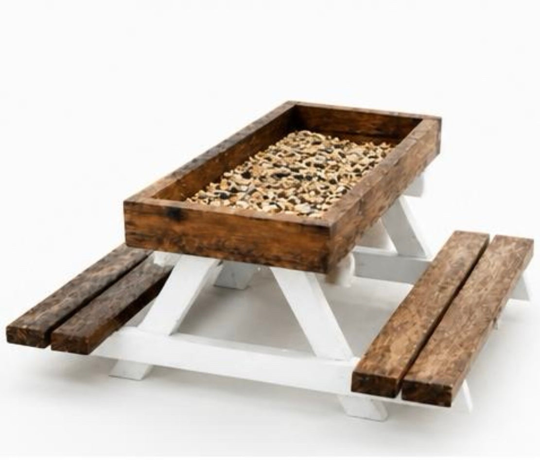 Handcrafted Cedar Picnic Table Feeder For Birds & Squirrels