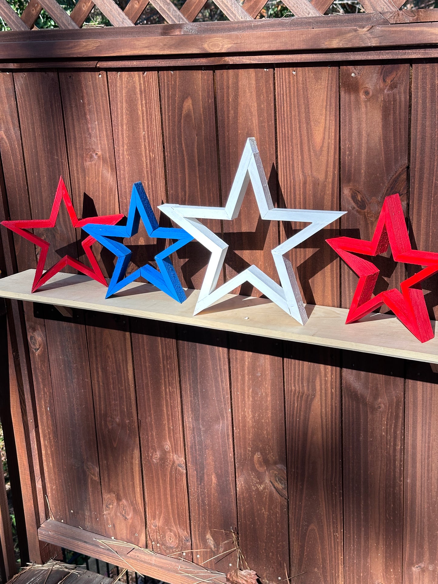 Handcrafted Wooden Star – 12" Wide x 12" Tall x 2" Deep