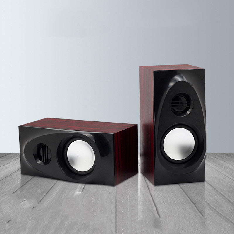 Wooden wired subwoofer speaker