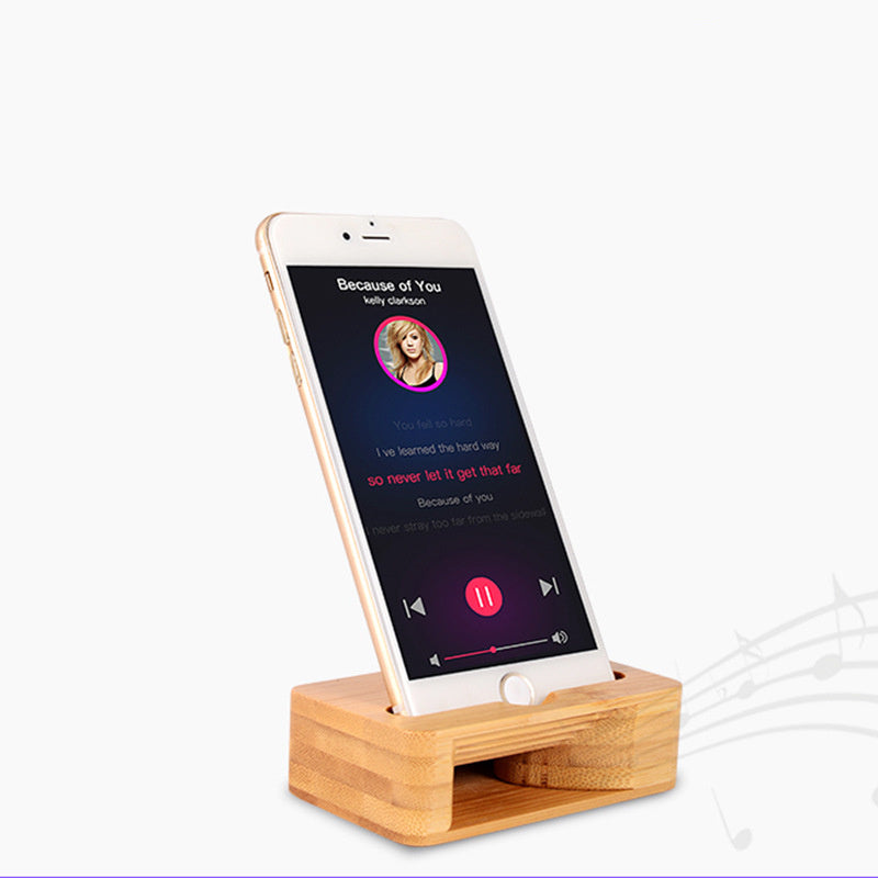 Wooden mobile phone loudspeaker