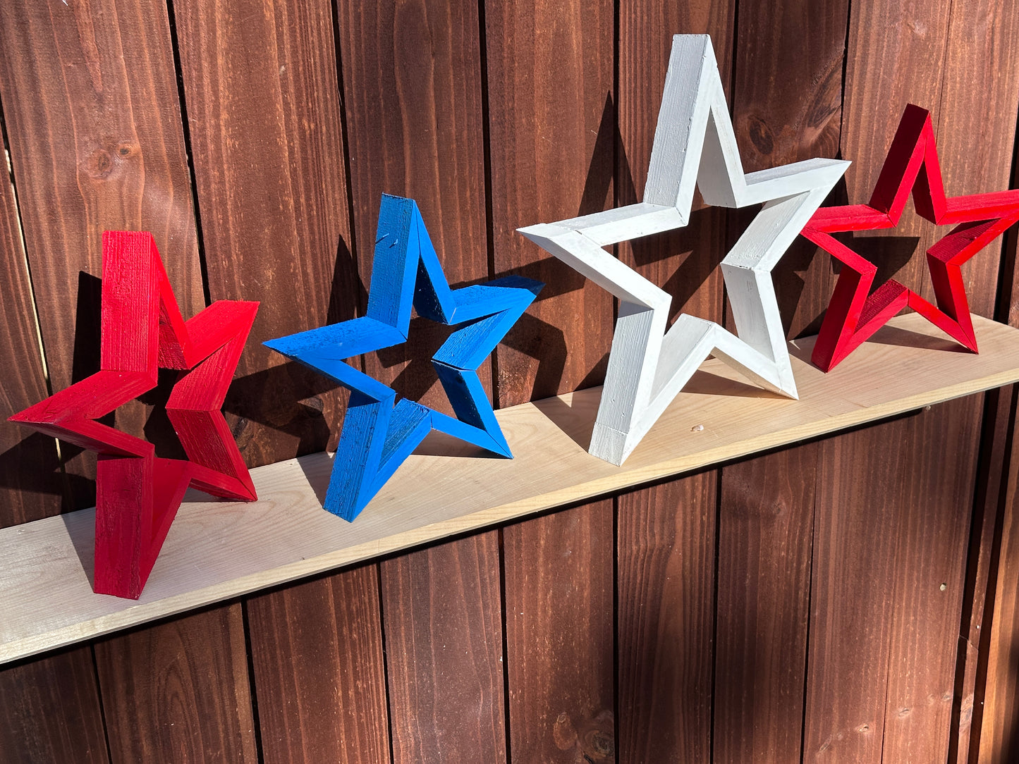 Handcrafted Wooden Star – 12" Wide x 12" Tall x 2" Deep