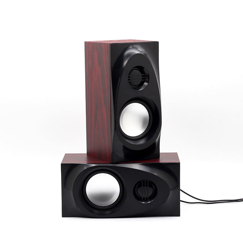 Wooden wired subwoofer speaker