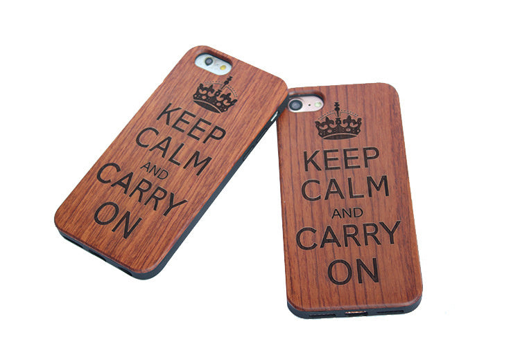 Wooden embossed phone case