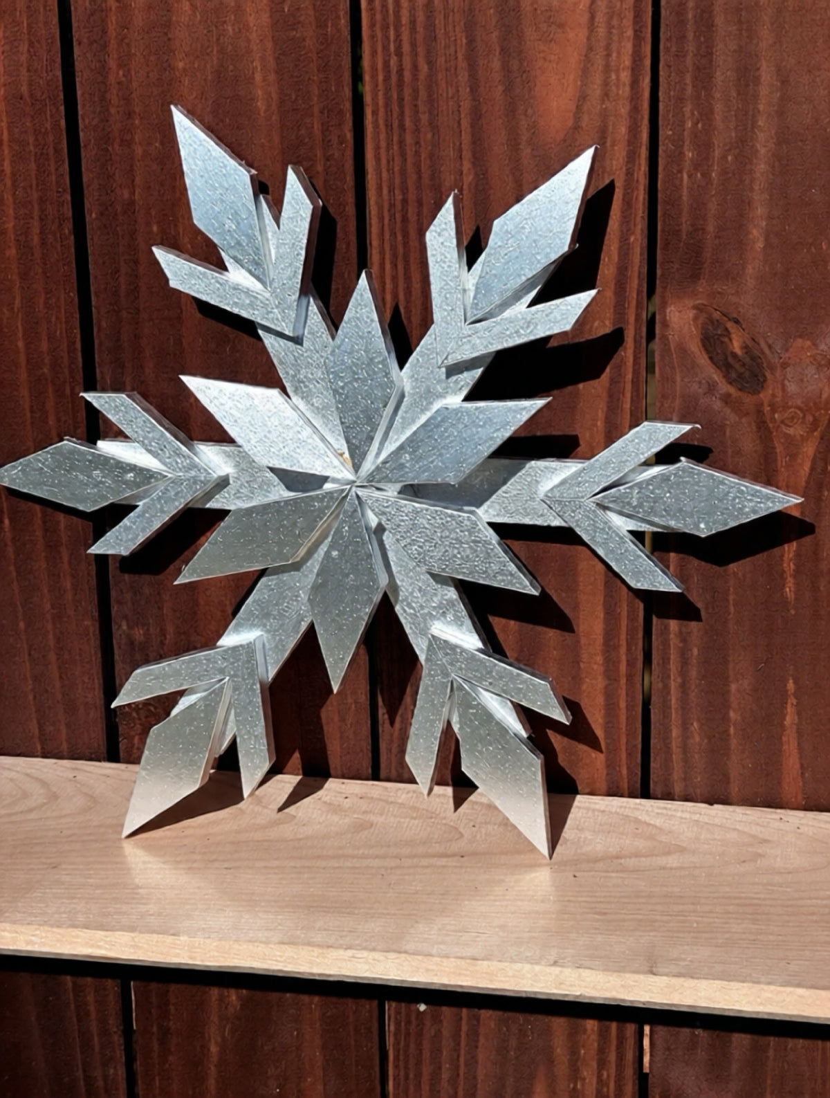 Solid-Color Wooden Snowflake