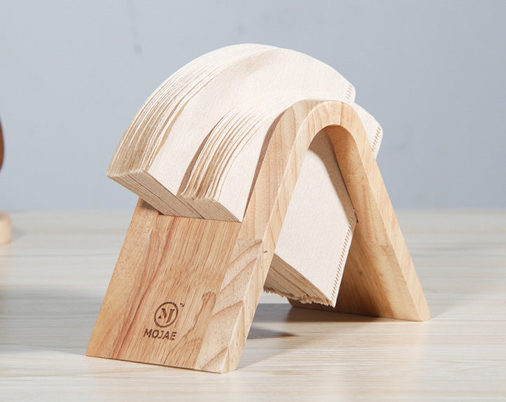 Wooden coffee filter holder