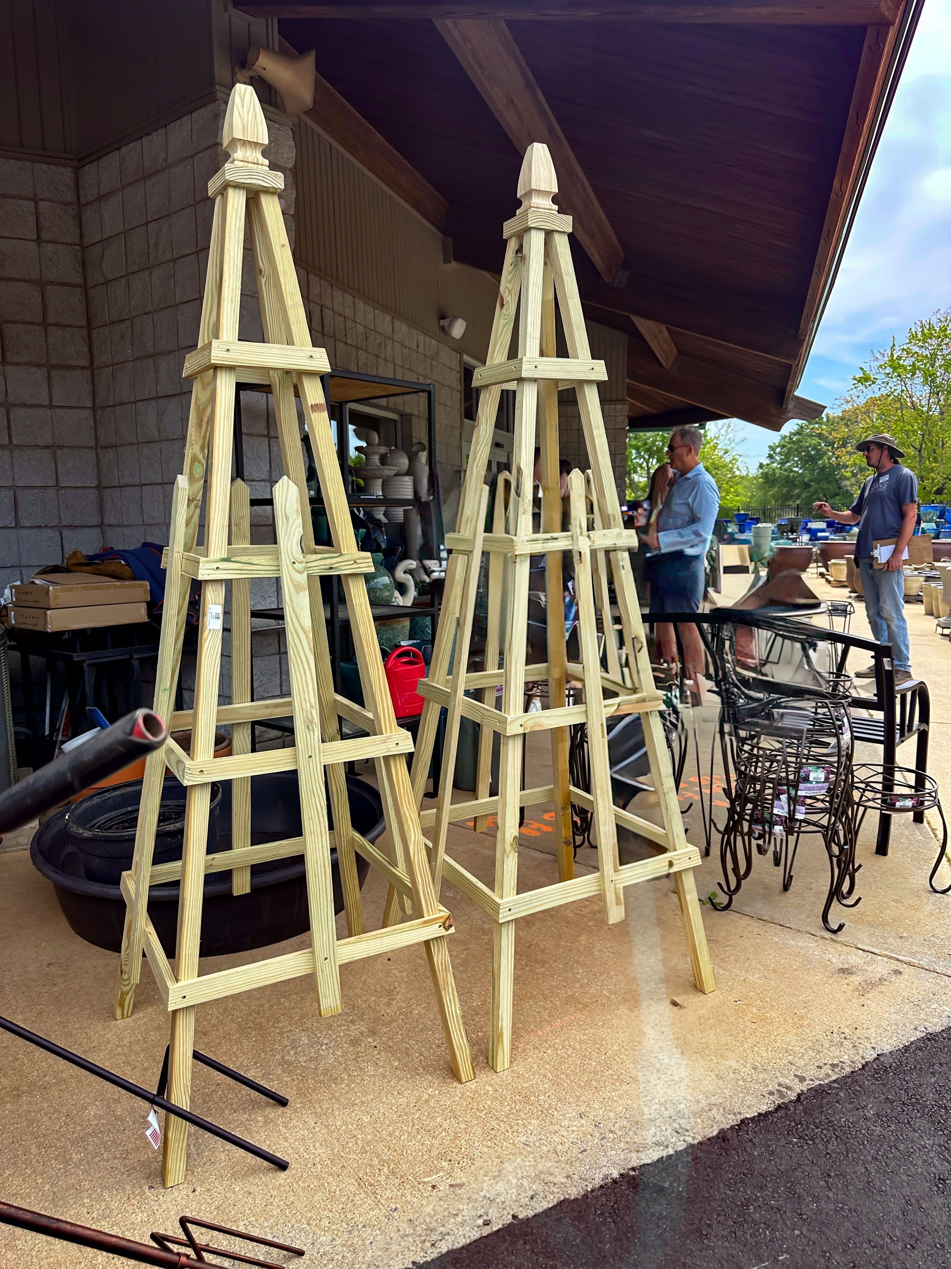 wooden garden obelisk trellis Obelisk Garden Trellis