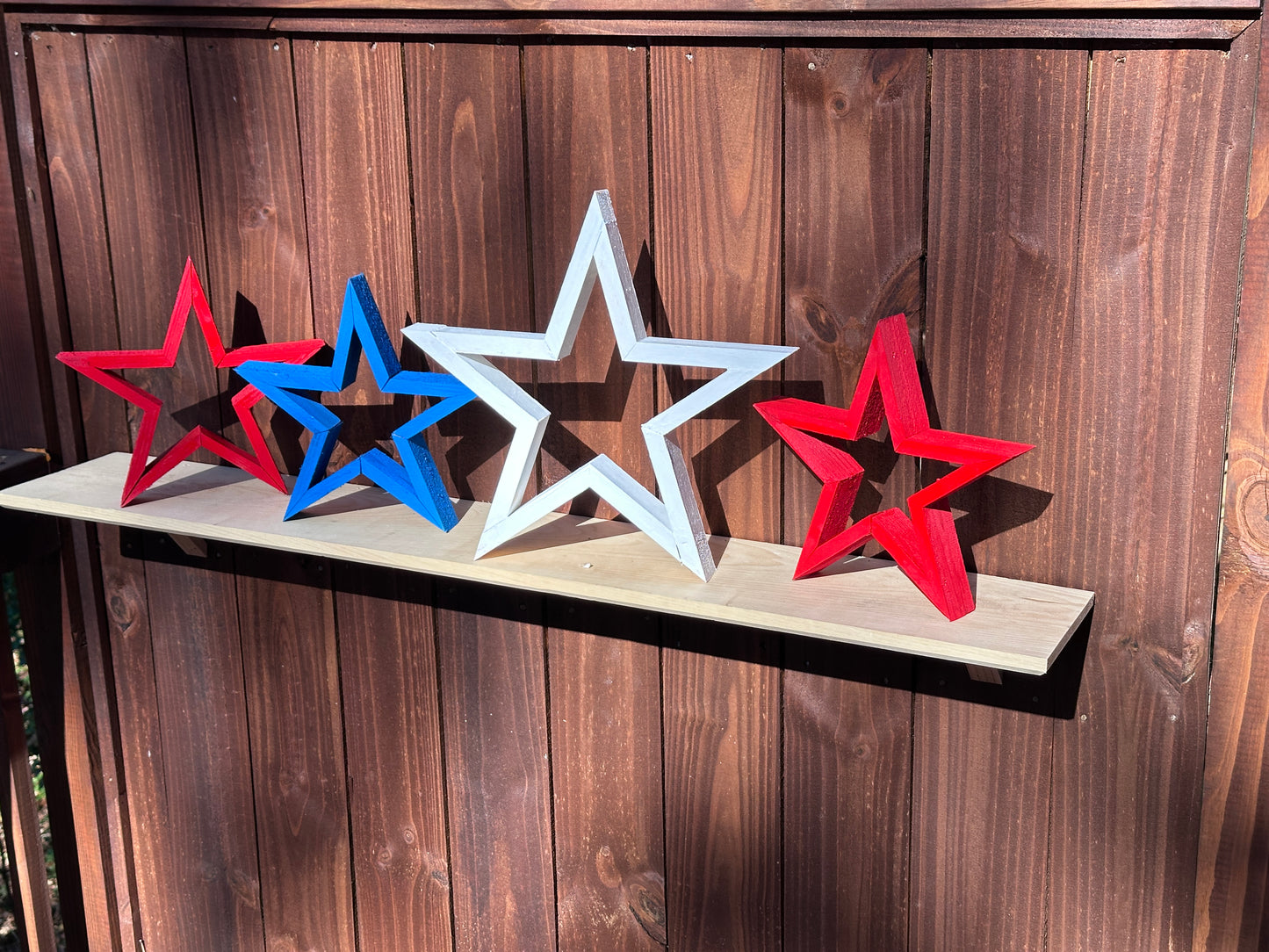 Handcrafted Wooden Star – 12" Wide x 12" Tall x 2" Deep
