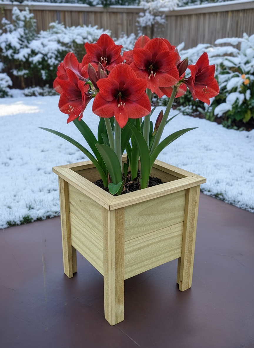 Raised Pine Box Planter
