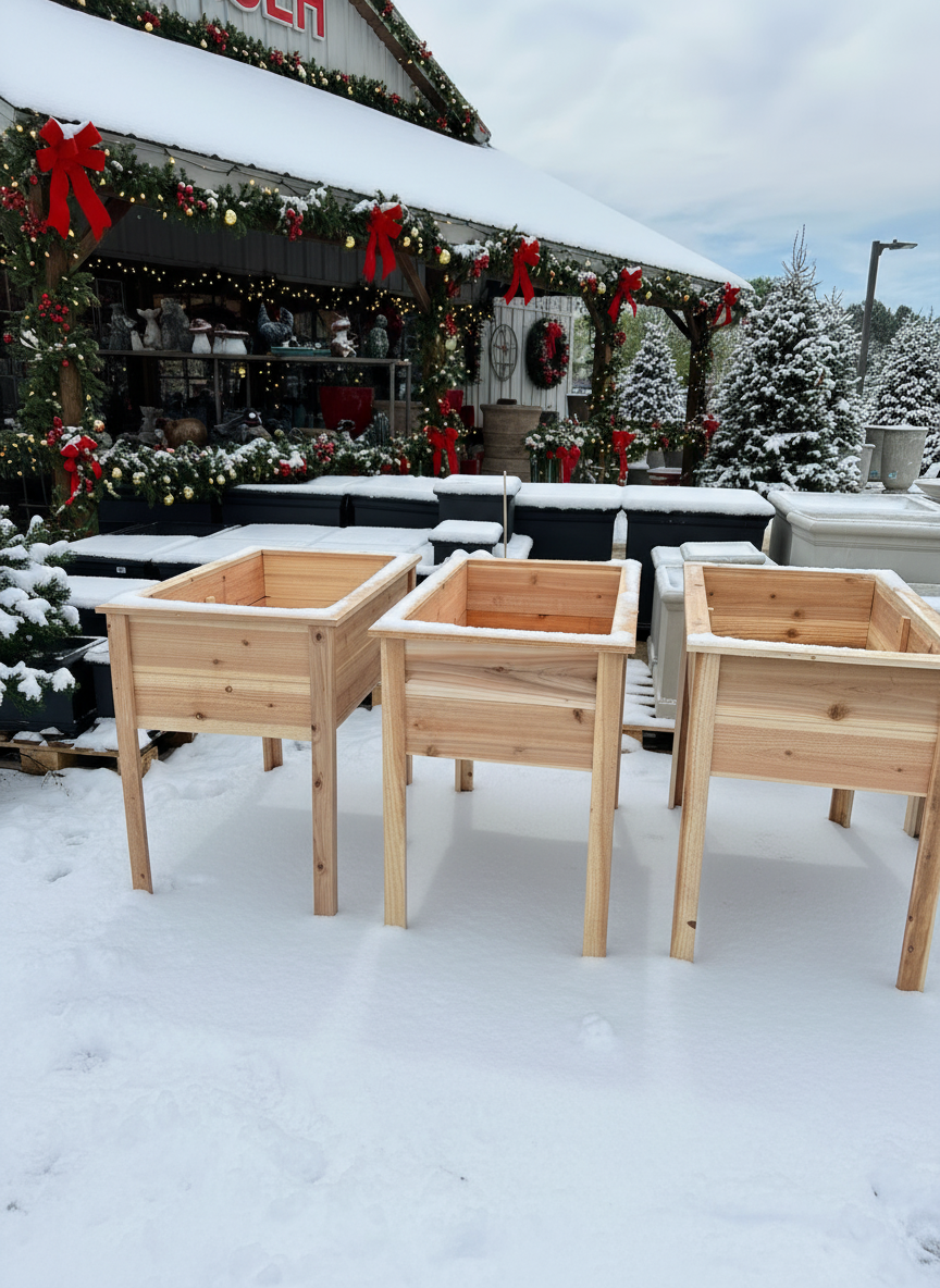 Cedar Raised Planter — No Shelf