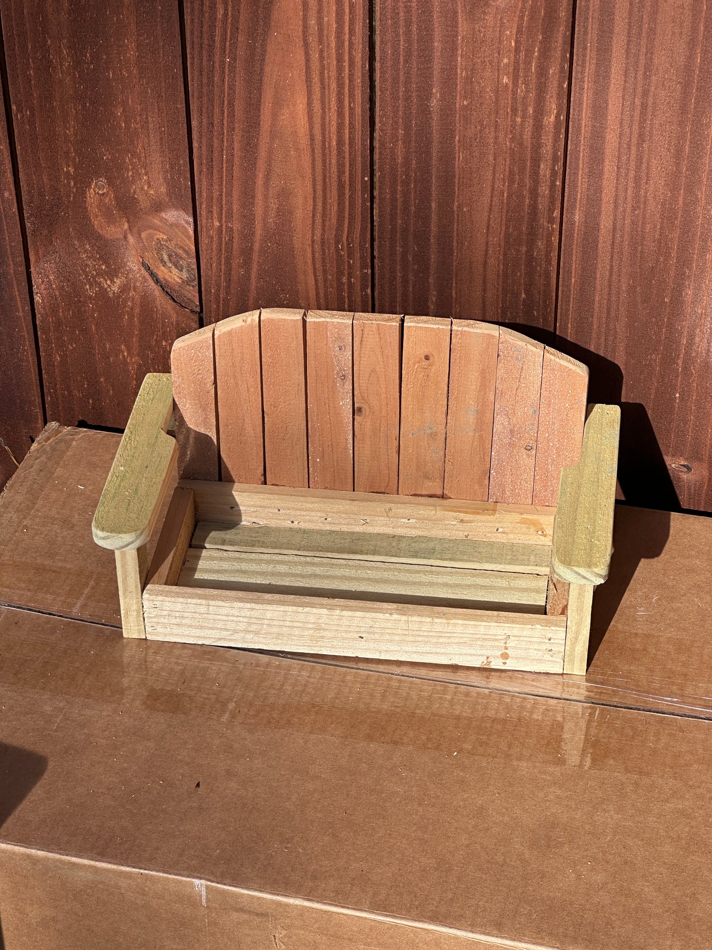 Miniature Porch Swing Planter – Rustic Charm for Your Porch or Garden