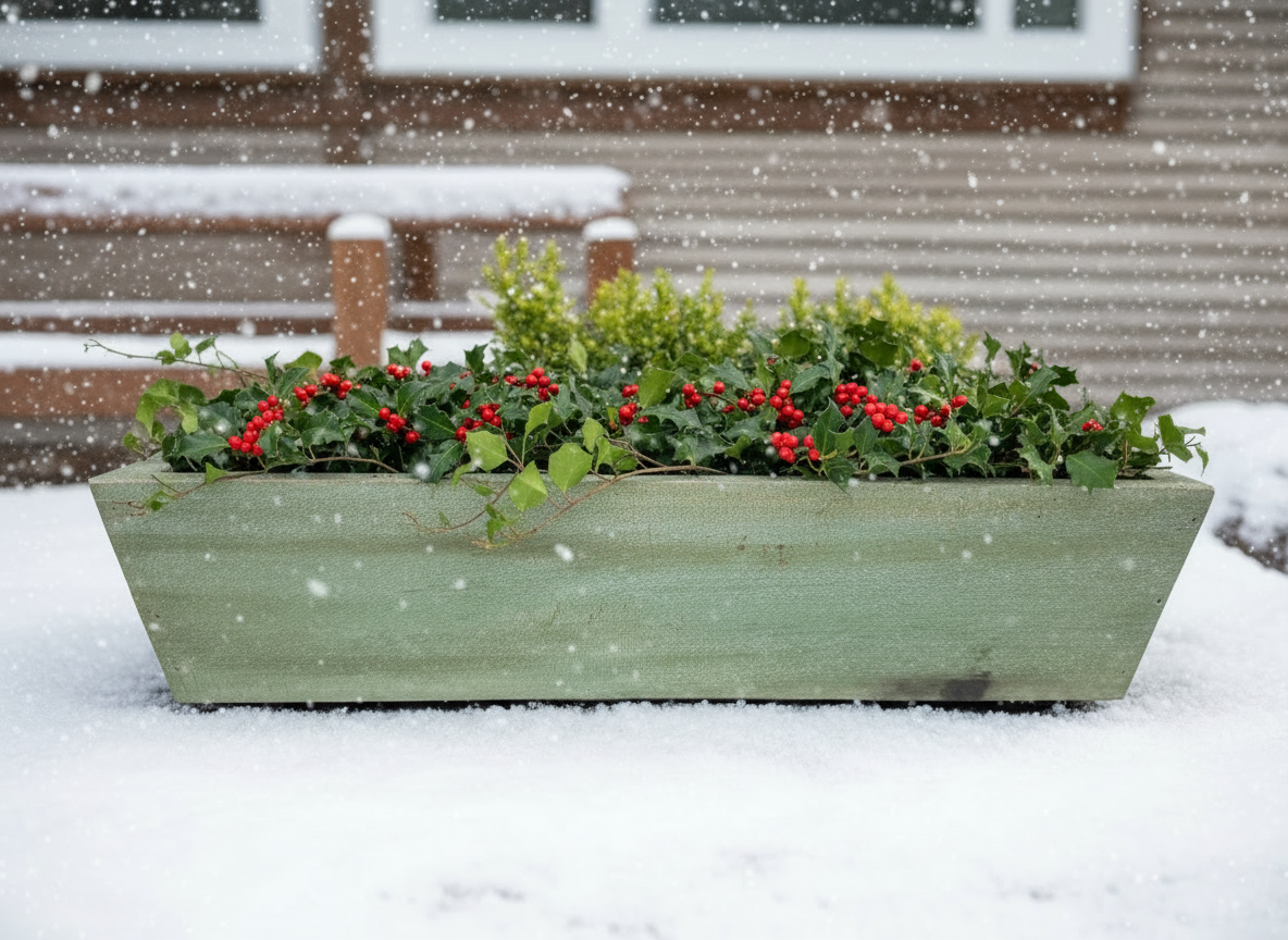 Angled Pine Window Box Planter