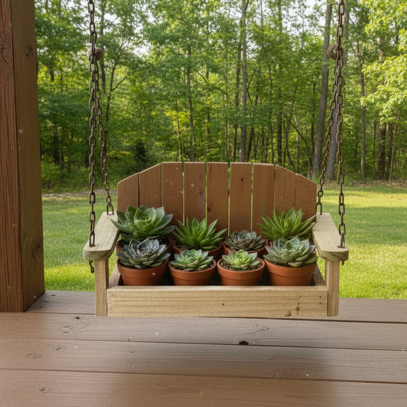 Miniature Porch Swing Planter – Rustic Charm for Your Porch or Garden –  Pilkington Woodworks