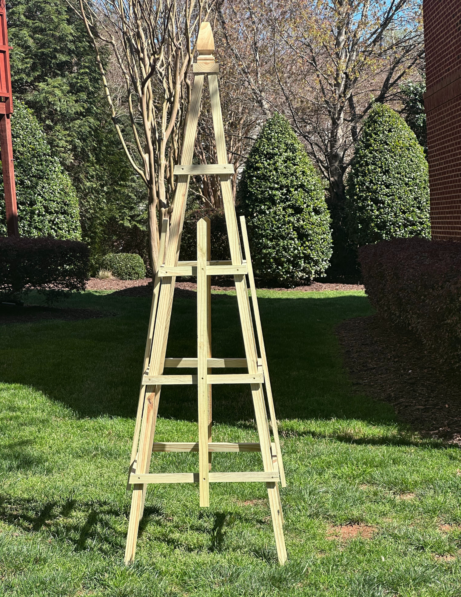 wood obelisk trellis plans Obelisk Garden Trellis