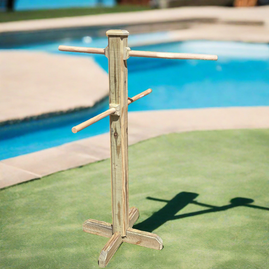 Pool & Spa Wooden Towel Valet - Pilkington Woodworks