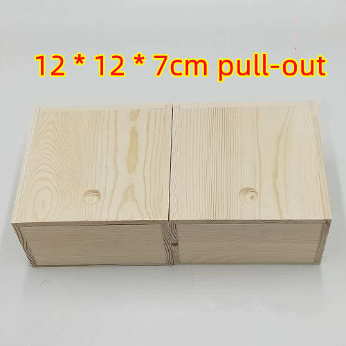 Wooden clamshell gift box Wooden packing box Rectangular tool wooden box