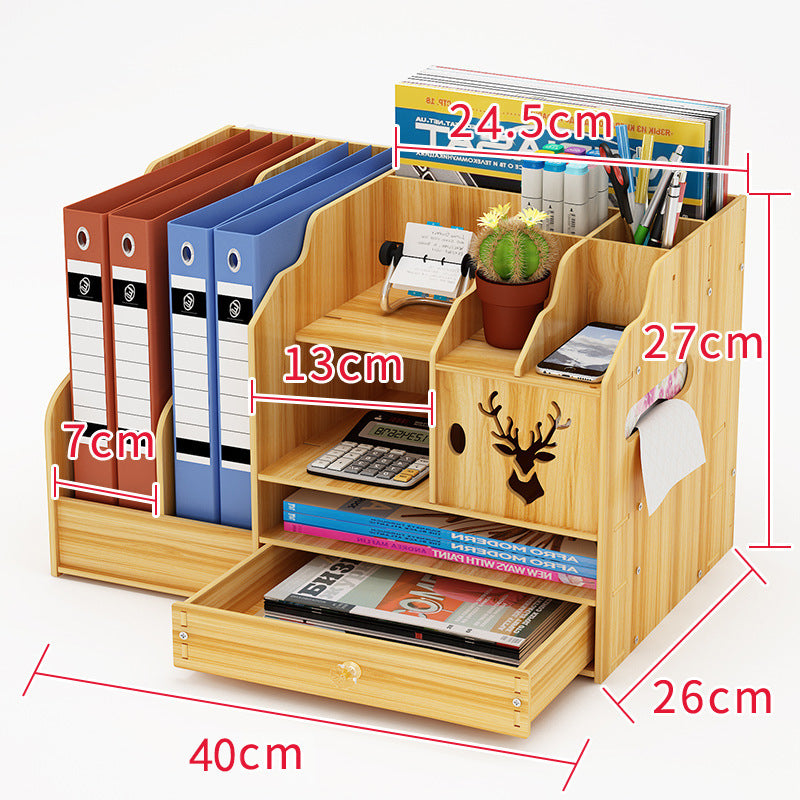 Large Desktop Shelf Wooden Creative